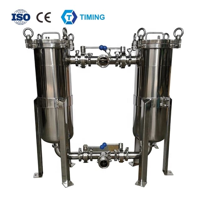 Stainless Steel Duplex Filter Housing Double Bag Water Filter Housing